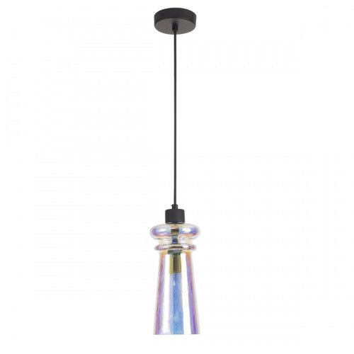Светильник подвесной Pasti 4967/1A Odeon Light розовый разноцветный 1 лампа, основание чёрное в стиле современный 