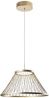 Светильник подвесной LED Fibra 4634-6P Favourite золотой на 6 ламп, основание золотое в стиле современный 