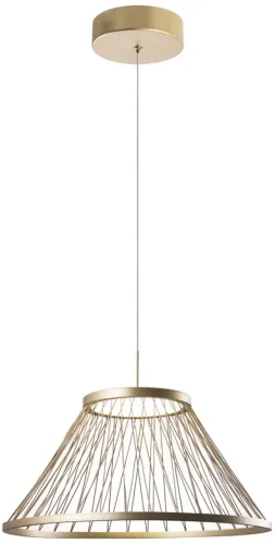 Светильник подвесной LED Fibra 4634-6P Favourite золотой на 6 ламп, основание золотое в стиле современный 