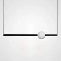 Светильник подвесной broom ORION GLOBE LIGHT Black C L910 189783-22 ImperiumLoft белый на 1 лампу, основание чёрное в стиле современный 