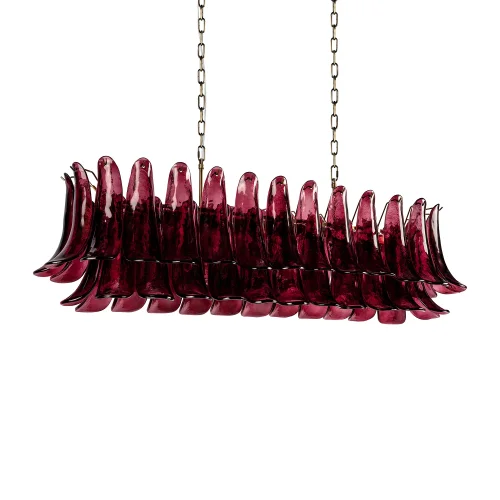 Люстра подвесная Лилу / Lilou 10600/1200R Burgundy LOFT IT бордовая на 18 ламп, основание бронзовое в стиле фото 3