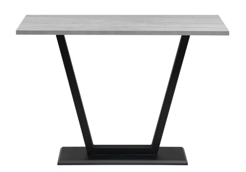 Стол на тумбе Мичиган Лофт 110х70 25 мм бетон / черный матовый 515297 Woodville столешница серая из лдсп фото 3