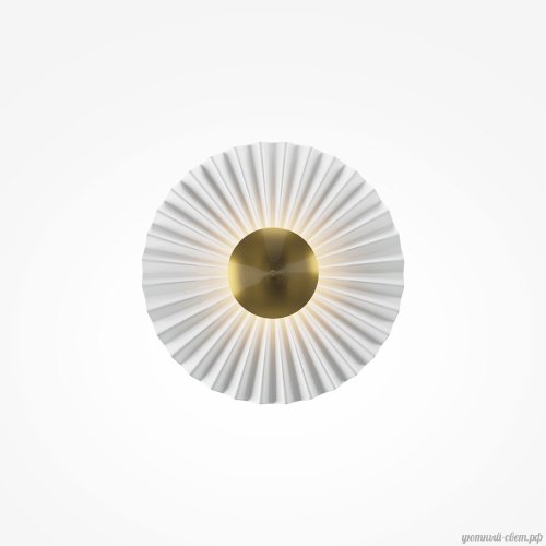 Бра LED Fiore MOD233WL-L11BS3K Maytoni латунь белый на 1 лампа, основание латунь в стиле современный отражённый свет