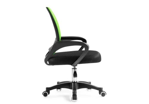 Компьютерное кресло Turin black / green 15434 Woodville, чёрный зелёный/ткань, ножки/пластик/чёрный, размеры - *900***600* фото 4