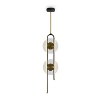 Светильник подвесной LED Drip FR6173PL-L18B Freya прозрачный на 1 лампу, основание чёрное в стиле современный хай-тек 