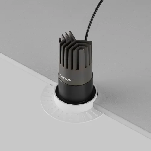 Светильник точечный LED Dip DL120-10W-3K-TRS-B Maytoni чёрный на 1 лампу, основание чёрное в стиле современный хай-тек круглый для затирки фото 8