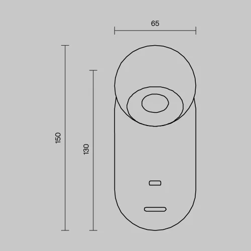 Бра с выключателем LED с usb Elfin MOD434WL-L5B3K Maytoni чёрный на 1 лампу, основание чёрное в стиле хай-тек современный для чтения фото 4