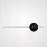 Светильник подвесной broom ORION GLOBE LIGHT Black B L600 189788-22 ImperiumLoft белый на 1 лампу, основание чёрное в стиле современный 