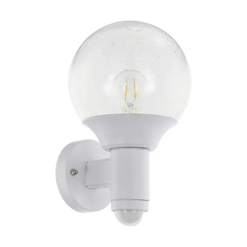 Настенный светильник SOSSANO 97155 Eglo уличный IP44 белый 1 лампа, плафон прозрачный в стиле современный E27