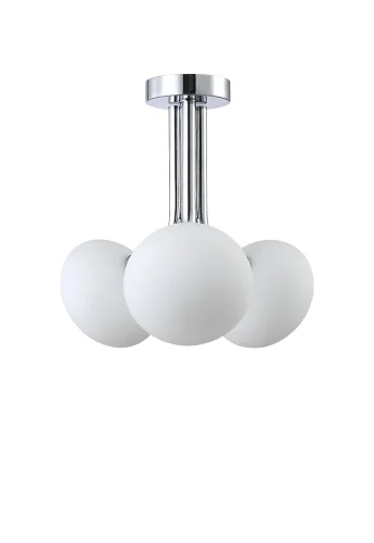 Светильник подвесной ALICIA SP3 CHROME/WHITE Crystal Lux белый 3 лампы, основание хром в стиле современный  фото 2