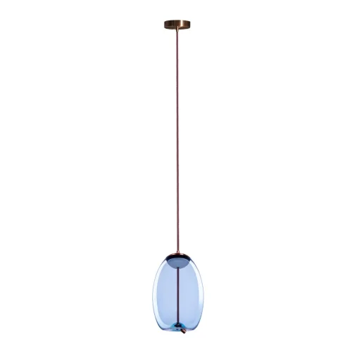 Светильник подвесной LED Knot 8133-A mini LOFT IT голубой 1 лампа, основание медь в стиле модерн 