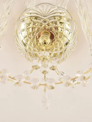 Бра 104B/2/141 G Bohemia Ivele Crystal без плафона на 2 лампы, основание золотое прозрачное в стиле классический drops фото 2