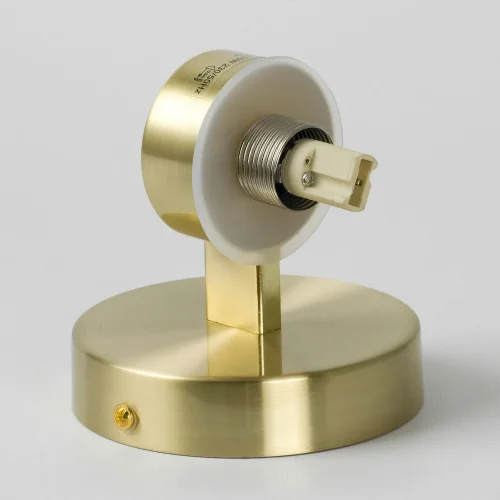 Бра Aqua LSP-8858 Lussole прозрачный на 1 лампа, основание матовое золото в стиле современный  фото 5