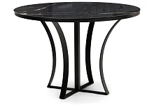 Стеклянный стол Нейтон обсидиан / черный 474321 Woodville столешница чёрная из стекло