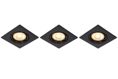Светильник точечный Focus 11002/15/30 Lucide чёрный 3 лампы, основание чёрное в стиле современный  фото 2