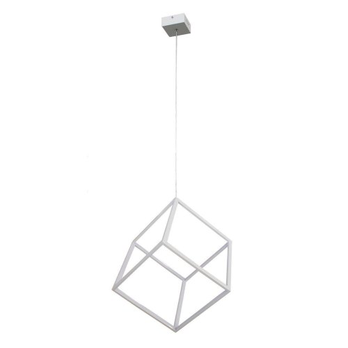 Светильник подвесной LED Куб CL719300 Citilux белый 1 лампа, основание белое в стиле хай-тек современный куб