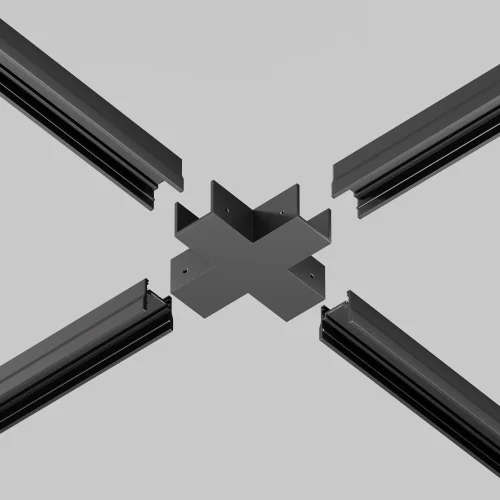 Коннектор X-образный для профиля Elasity IP O-TR001-CC Maytoni чёрный в стиле для светильников серии Elasity IP elasity ip уличная фото 5