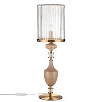 Настольная лампа Terra 5414/1TA Odeon Light прозрачная на 1 лампу, основание латунь античное бронза керамика металл в стиле классический современный 
