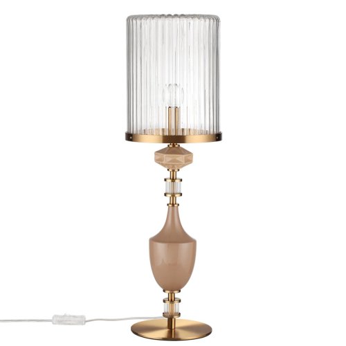 Настольная лампа Terra 5414/1TA Odeon Light прозрачная на 1 лампу, основание латунь античное бронза керамика металл в стиле классический современный Настольная лампа Terra 5414/1TA Odeon Light прозрачная на 1 лампу, основание латунь античное бронза керамика металл в стиле классический современный