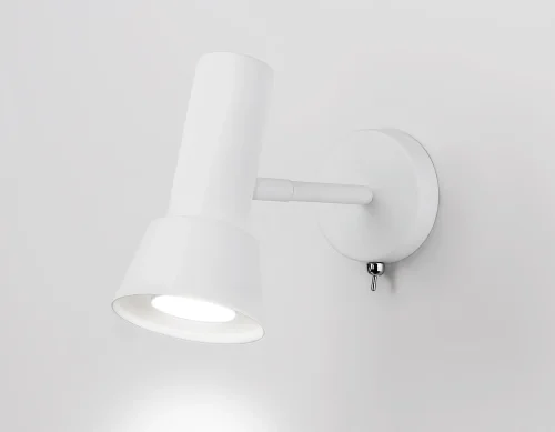 Бра с выключателем TA13128 Ambrella light белый на 1 лампа, основание белое в стиле современный хай-тек  фото 2