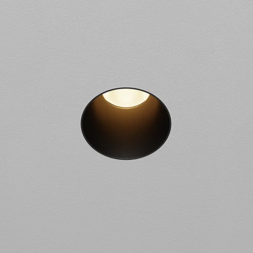Светильник точечный LED Dip DL120-10W-3K-TRS-B Maytoni чёрный на 1 лампу, основание чёрное в стиле современный хай-тек круглый для затирки фото 5