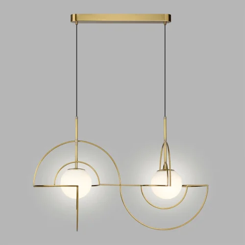 Светильник подвесной ЛЕД Futurum 7195/10L Odeon Light белый на 1 лампу, основание бронзовое в стиле хай-тек линейный фото 2