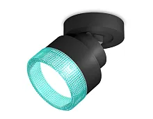 Светильник накладной XM8102043 Ambrella light голубой 1 лампа, основание чёрное в стиле хай-тек круглый