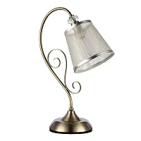 Настольная лампа Driana FR2405-TL-01-BZ Freya бежевая 1 лампа, основание античное бронза металл в стиле классический 