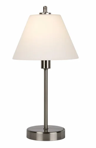 Настольная лампа Touch 12561/21/12 Lucide белая 1 лампа, основание матовое хром металл в стиле современный 