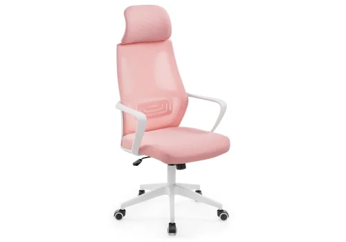 Компьютерное кресло Golem pink / white 15334 Woodville, розовый/сетка ткань, ножки/металл/белый, размеры - *550***680*630 фото 6