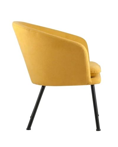 Кресло Декстер, охра УТ000001794 Stool Group, жёлтый/ткань, ножки/металл/чёрный, размеры - ****710*660мм фото 3