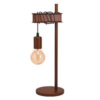 Настольная лампа Townshend 4 43525 Eglo без плафона 1 лампа, основание коричневое в стиле кантри лофт 