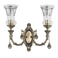 Бра Sienna SIE-K-2(P) Kutek прозрачный 2 лампы, основание бронзовое в стиле классический 