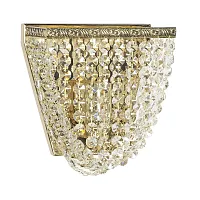 Бра хрустальный Nobile E 2.10.501 G Arti Lampadari без плафона прозрачный 1 лампа, основание золотое в стиле классика 