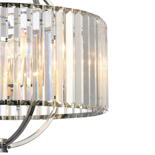 Люстра подвесная PLAZA 81408/5C CHROME Natali Kovaltseva прозрачная на 5 ламп, основание хром в стиле модерн  фото 3