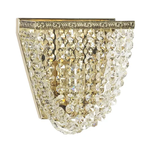 Бра хрустальный Nobile E 2.10.501 G Arti Lampadari без плафона прозрачный на 1 лампа, основание золотое в стиле классический 