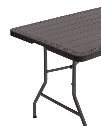 Стол складной 182*74*74см - чемодан, коричневый УТ000002199 Stool Group столешница коричневая из пластик фото 7