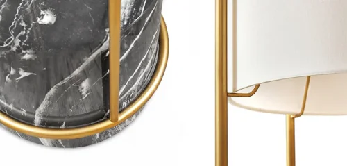 Торшер Delfino 157012-22 ImperiumLoft  белый 1 лампа, основание чёрное золотое в стиле современный
 фото 3