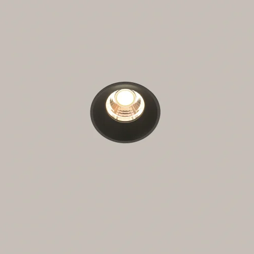 Светильник точечный LED Round DL058-7W3K-TRS-B Maytoni чёрный на 1 лампу, основание в стиле современный для затирки фото 12