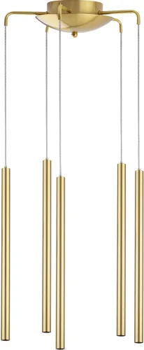 Светильник подвесной LED Tubo L5T747233 Lightstar золотой на 3 лампы, основание золотое в стиле минимализм современный трубочки