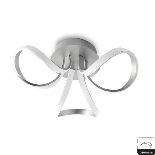 Люстра потолочная dimm Knot LED 4994 Mantra белая хром на 1 лампа, основание матовое хром хром в стиле современный  фото 8