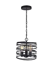 Люстра подвесная лофт Carol TL1187H-03BK Toplight чёрная на 3 лампы, основание чёрное в стиле лофт современный 