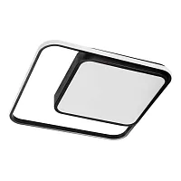 Светильник потолочный LED с пультом 10210/2LED Escada белый на 1 лампу, основание чёрное в стиле хай-тек квадраты Светильник потолочный LED с пультом 10210/2LED Escada белый на 1 лампу, основание чёрное в стиле хай-тек квадраты