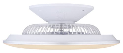 Люстра с вентилятором LED с пультом Kello 03623 Globo белая на 1 лампа, основание белое в стиле хай-тек 10086 с пультом фото 3