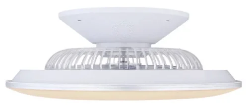 Люстра с вентилятором LED с пультом Kello 03623 Globo белая на 1 лампа, основание белое в стиле хай-тек 10086 с пультом фото 3