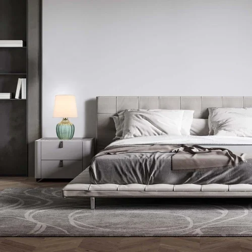 Настольная лампа Pion 10194/L Green Escada белая на 1 лампу, основание зелёное стекло в стиле современный фото 2