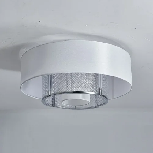Люстра потолочная 4305/PL chrome Newport прозрачная белая на 5 ламп, основание хром в стиле современный  фото 2