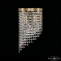 Бра 83401BL/18IV-34 G R Bohemia Ivele Crystal прозрачный 2 лампы, основание золотое в стиле современный классический r