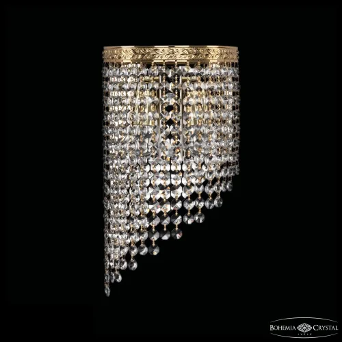 Бра 83401BL/18IV-34 G R Bohemia Ivele Crystal прозрачный на 2 лампы, основание золотое в стиле современный классический r