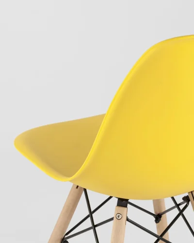 Стул EAMES, желтый УТ000037590 Stool Group, /, ножки/массив бука/бежевый, размеры - *815***460*530 фото 8